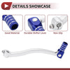 Kayo T6 Siver Tone Blue Folding Motorcycle Gear Shifter Lever