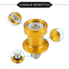 Motorcycle Gold Tone Pair 10mm CNC Swingarm Spools Sliders