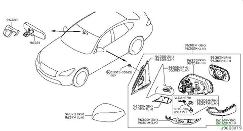 NISSAN FUGA Y51 Drivers Door Mirror Turn Signal