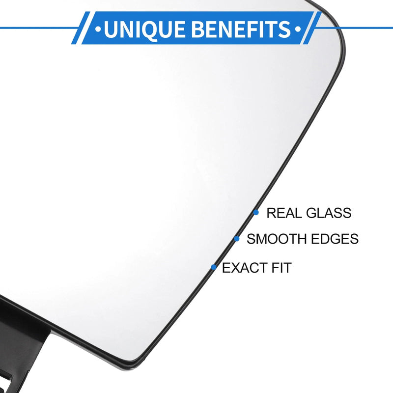 Ford E150 Left Driver Side Upper Mirror Glass (2004-2014)