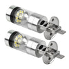 2x H1 6000K 100W LED ICEBERG White 20-SMD Projector Fog DRL Light Bulb