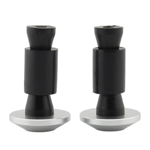 Motorcycle Dirt Bike - Silver 7/8'' Handle Bar End Grips Caps