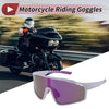 Motorcycle Goggles Purple Lens White Frame UV400