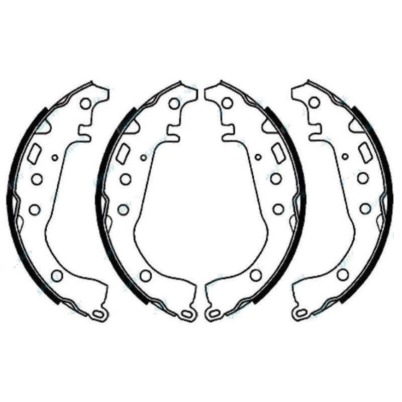 Toyota Corolla ZZE122R ZZE123R 2001~2007 Rear Brake Shoes Lining Set