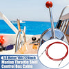 Make Model 2 x Marine Throttle Shift Control Box Cable Red Steel