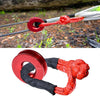 Tow Winch Rope Straps Recovery Ring Snatch Block Pulley w/ Soft Shackle