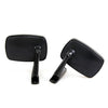 Style ABS Plastic Black Fender Door Mirrors Long Base