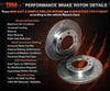Ford BA-FG Front & Rear Slotted Drilled Disc Rotors + GCT Pads