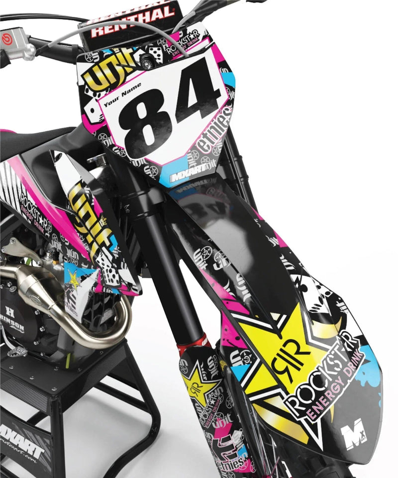 KTM SX 250 Custom Graphic Kit RUSH Style Decals (2023-2024)