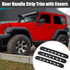 Jeep Wrangler 2007-2018 Black 3 x Door Handle Trim & Button Covers