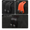 Dual Hook Car Seat Organizer with Suede Finish and Phone Stand Feature