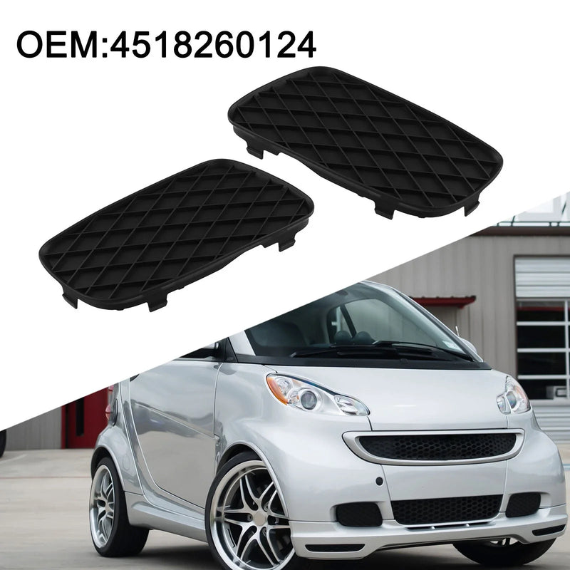 Smart Fortwo 2 x Front Lower Bumper Grille Fog Lamp Cover (2008–2012)