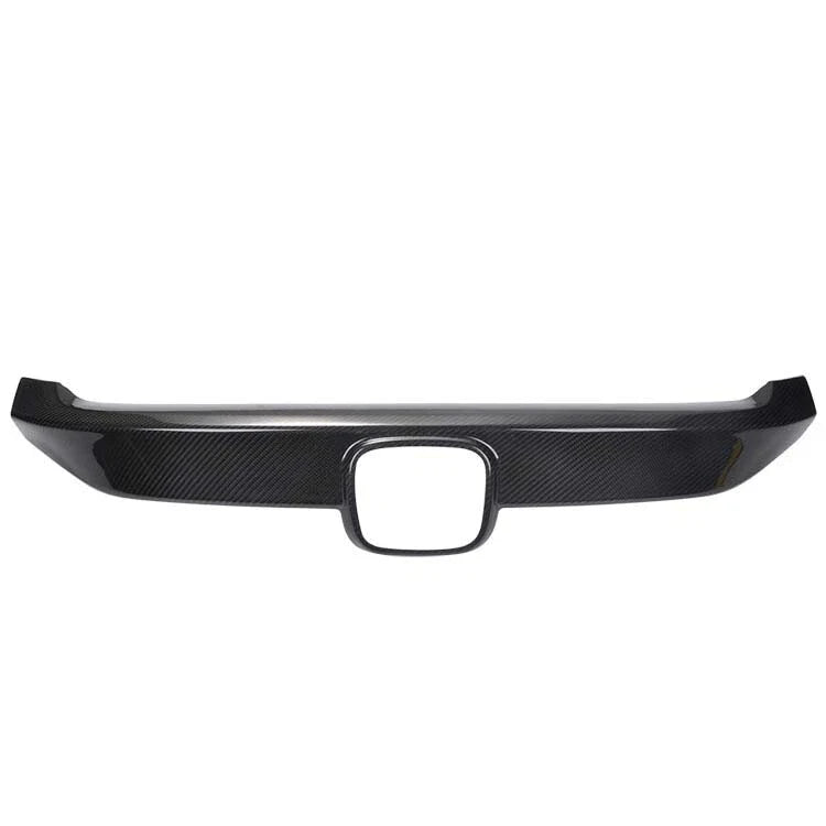 Honda Civic 10th 2016-2020 Dry Carbon Fiber Front Grille Emblem Cover Trim
