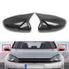 VW Golf MK6 Carbon Fiber Black Side Mirror Cover Caps (2009-2013)
