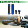 Motorcycle 7/8" 22mm Motorcycle Hand Grips Cover Handlebar Grip Rubber Blue
