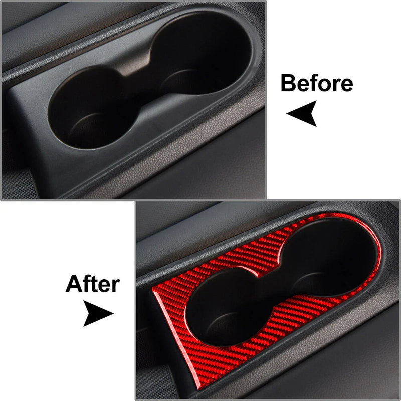 Hyundai Veloster JS (2019-2023) Red Rear Water Cup Holder Cover Trim