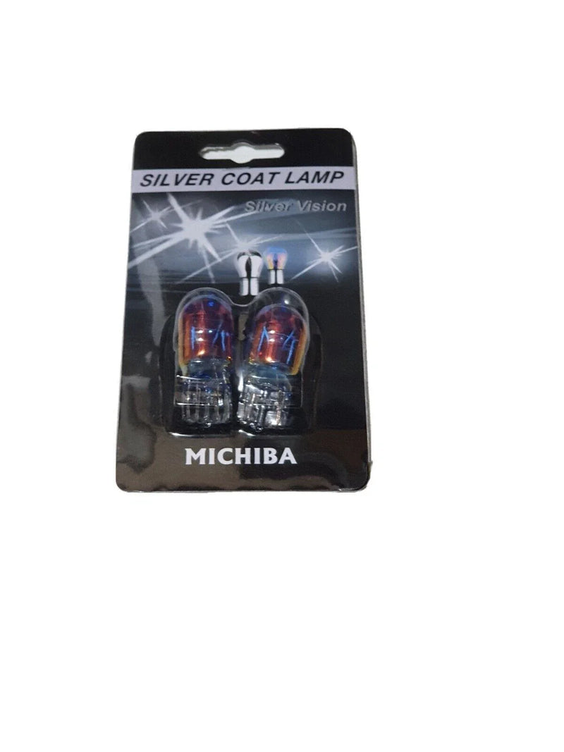Vehicle 2 x T20 Bluish Silver Coating HID Style Globe Bulbs (6000K)