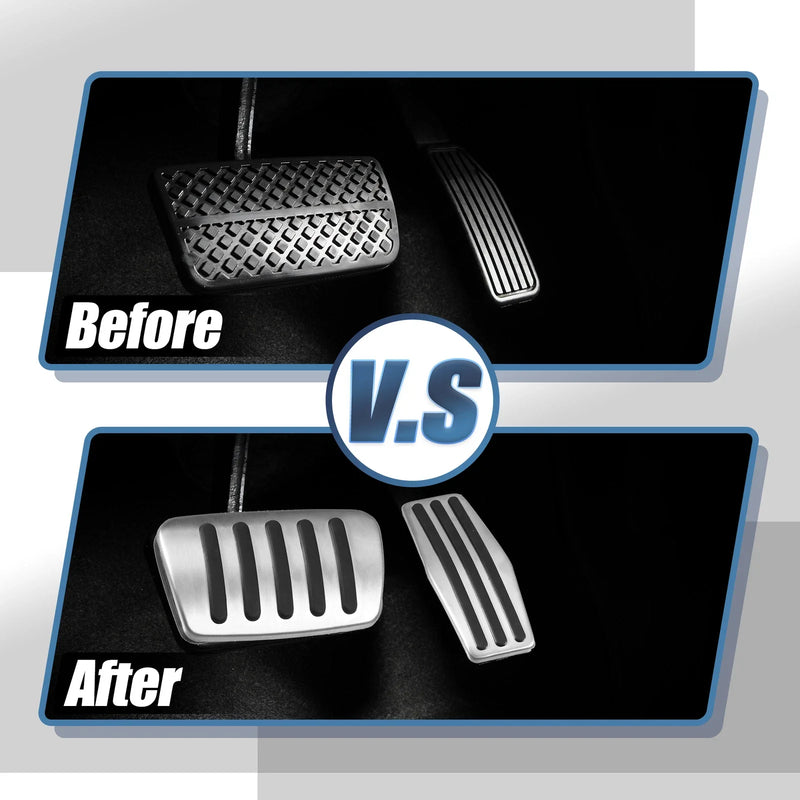 Cadillac Buick Silver Tone Brake Gas Accelerator Pedal Covers