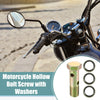 Motorcycle 2 x Bolt Set M14x1.5 51mm Hollow Bolt Screw with Washer