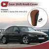 BMW 3 Series E90 (2004-2012) Black Faux Leather Gear Shift Knob Cover