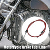 Motorcycle Hoses / 100cm / Braided Brake Clutch Oil Hoses Fitting Ends Red