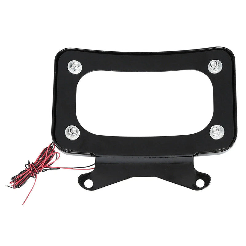 Harley Road Street Curved License Plate Frame Mount LED Light
