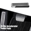 Nissan Infiniti Silver Tone Foot Pedal Covers Non-Slip No Drill Metal