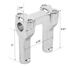 1in Bar Harley Dyna Low Rider Softail Deluxe Handlebar Riser 4in Chrome