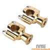 Chopper Bobber Cafe Racer Brass 1" Handlebar Riser Clamp Mount