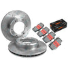 Toyota 80 Series 2 x Front Drilled & Slotted Disc Rotors & Brake Pads (90-92)