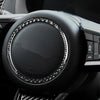 Jaguar XE XF 2016-2019 Real Carbon Fiber Steering Wheel Center Logo Trim fit