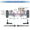 Ford Flex, Lincoln MKS 4 x Front Inner Outer Tie Rod End Links Kit (2009-2019)