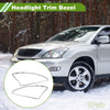 Lexus RX330 (2004-2009) Silver Tone Front Left Right Headlight Trim Bezel