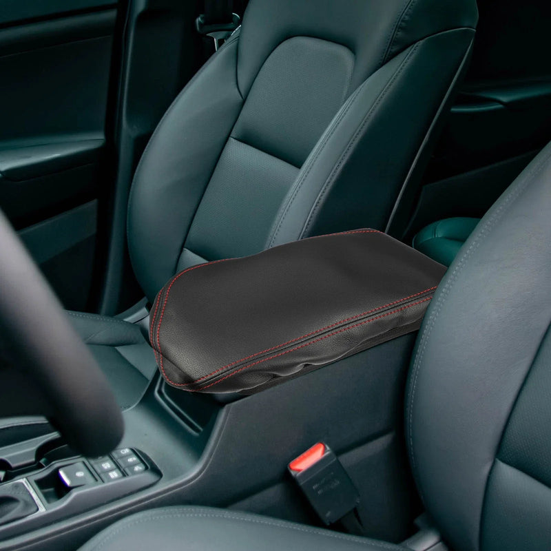 BMW X1 (2016-2021) Black Red Stitches Center Console Armrest Cover