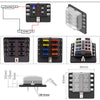 Universal Applications 8 Way Circuit LED Fuse Box Holder