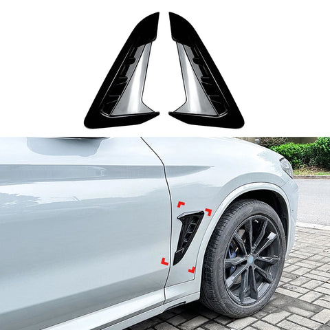 BMW X3 G01 X4 G02 2 x Side Fender Vent Trim Covers (2018-2023)