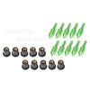 10 Pcs Motorcycle Aluminum Green Windshield Bolt Kit