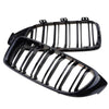 BMW F32 F36 F82 4-Series Gloss Black Dual Slat Front Bumper Grille (2014-2020)