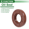 Make Model Oil Seal 22x45x7mm Rotary Shaft Seal FKM Rubber Brown 5 Pcs