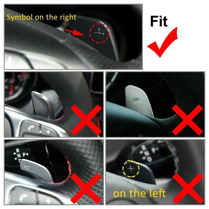 Mercedes Benz A B C E GLK SLK Class Steering Wheel Shift Paddle Extensions