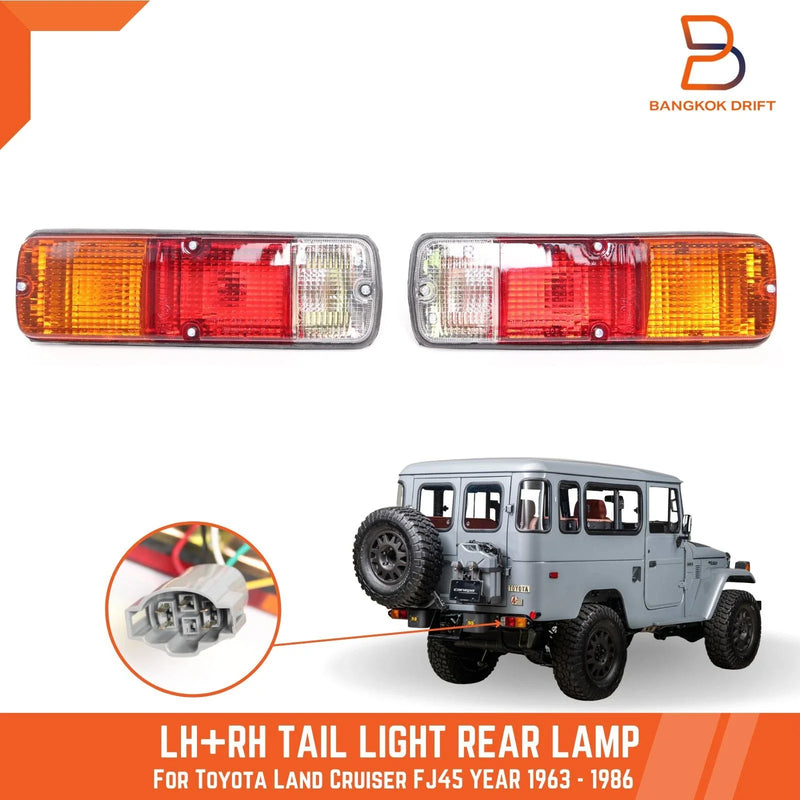 Toyota Land Cruiser FJ40 FJ45 HJ47 LH+RH Tail Lights (1963-1986)