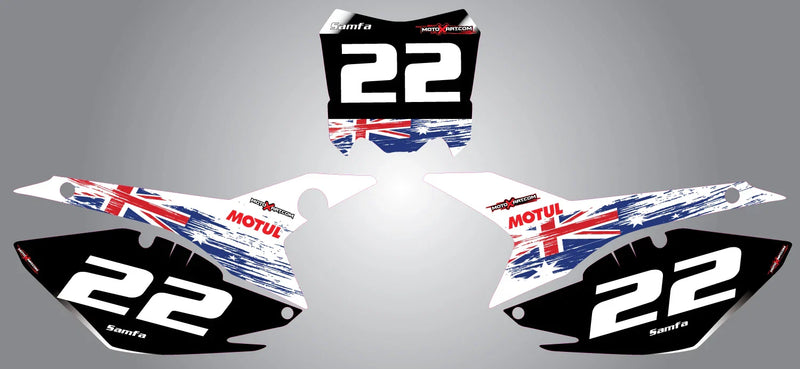 Honda CRF250 2014-2017 Aussie Pride Style Custom Number Plates