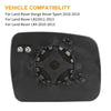 Land Rover LR2 LR4 Heated Mirror Glass with Backing Plate Driver Side LH