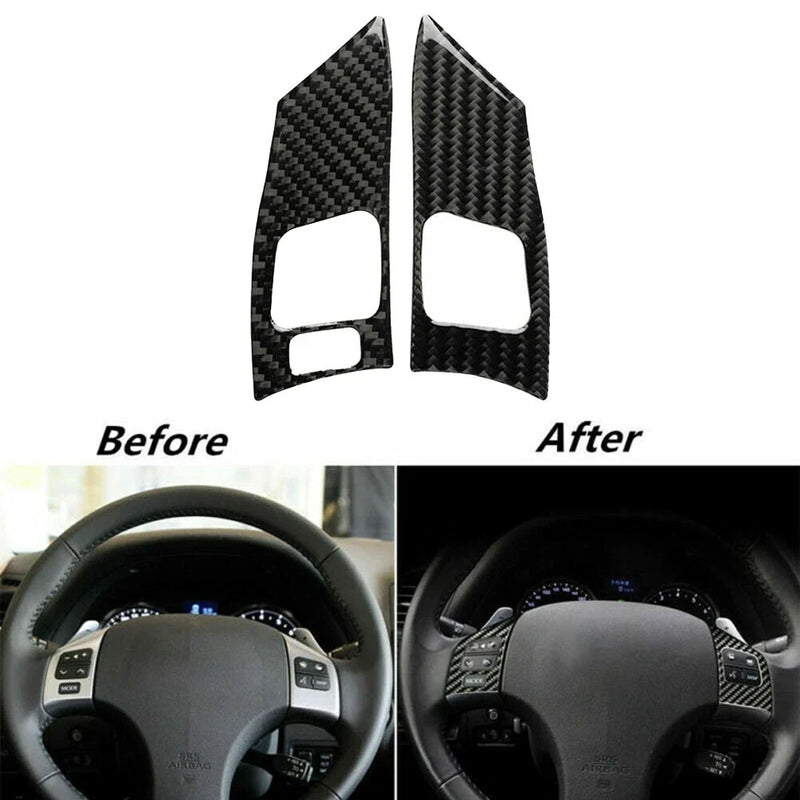 LEXUS IS REAL CARBON FIBER Steering Wheel Button Cover (2006–2012)