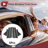 Honda Civic Sedan (2016-2021) Black Carbon Fiber 6 Pcs Door Pillar Window Trim