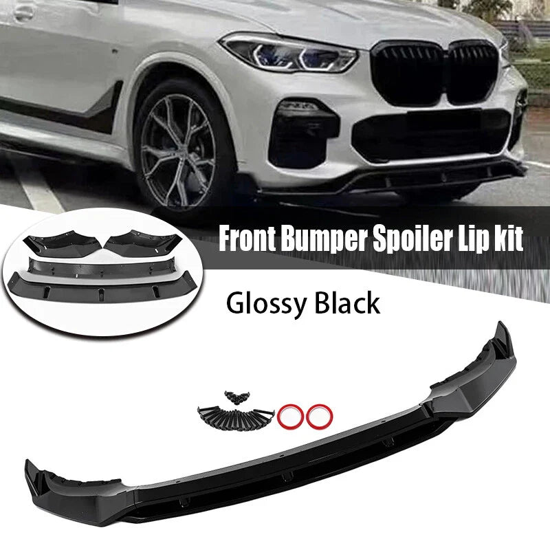BMW G05 X5 M Sport Glossy Black Front Bumper Lip Splitter (2019-2023)