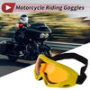 Motorcycle Riding Orange Lens Yellow Frame PC TPU Goggles
