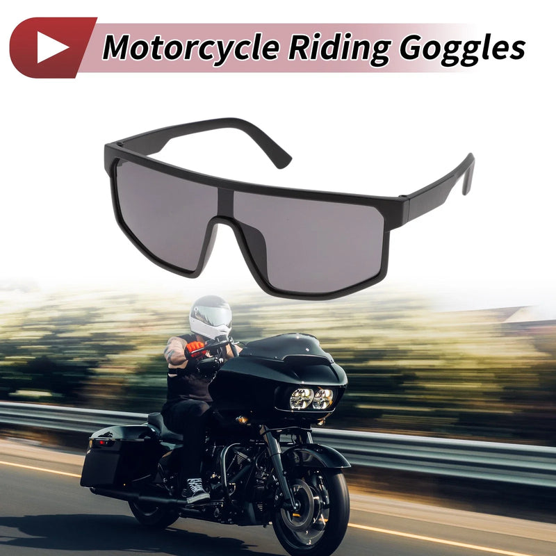 1 x Motorcycle Riding Goggles Dark Gray Lens Black Frame Cycling Sunglasses