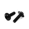 Motorcycle 6 x M6 x 20mm Hexagon License Plates Fairing Bolts Screws Black