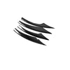 Benz E Class W213 4 x Glossy Black Front Fog Light Eyebrow Covers (2021-23)